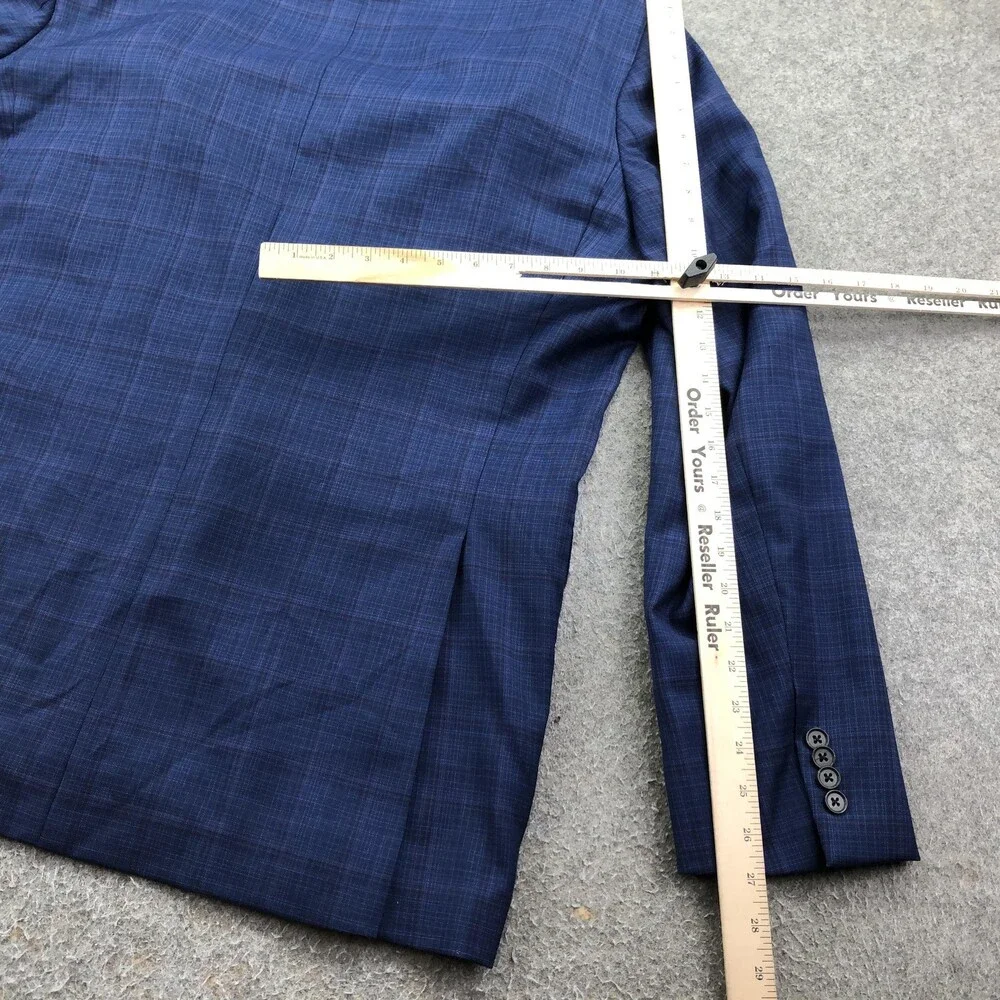 Cremieux Blazer Mens 42L Blue Plaid Loro Piana Wool Sport Coat Jacket Canada